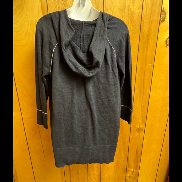 Ladies Eddie Bauer hooded cardigan navy blue with hood size xl - Picture 3 of 3